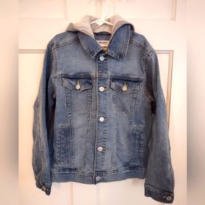 Old Navy jean jacket with hood